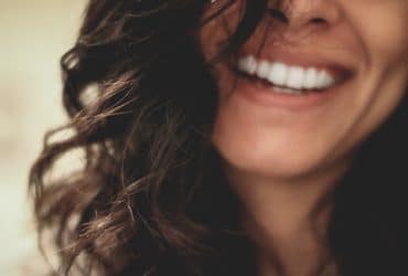 closeup of woman smiling