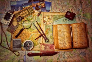 maps, pictures, and tools for doing a treasure hunt or scavenger hunt