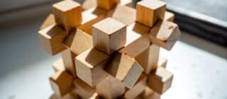 a wooden puzzle