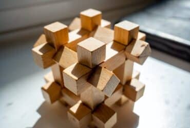 a wooden puzzle
