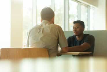 young man interviewing for a job