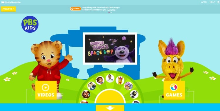 PBS kids theme screen
