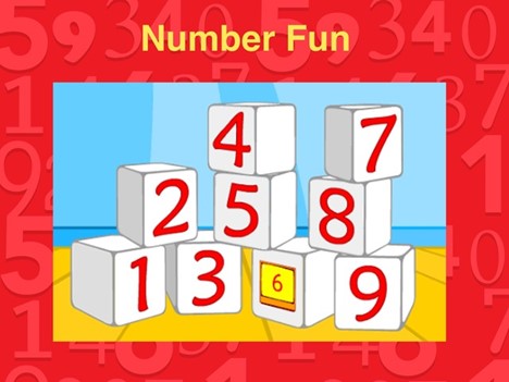 screenshot of a number learning game