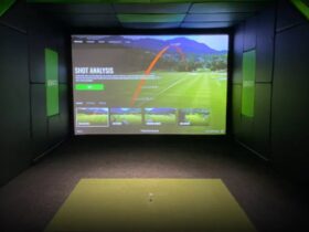 indoor golf simulator screen