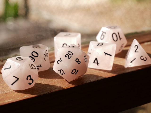 a set of role-playing dice