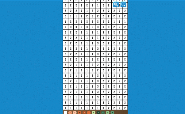 game board for color by number