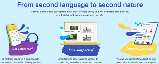Rosetta Stone language software advertisement