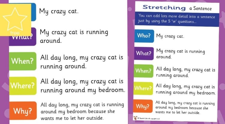 Stretching a Sentence game
