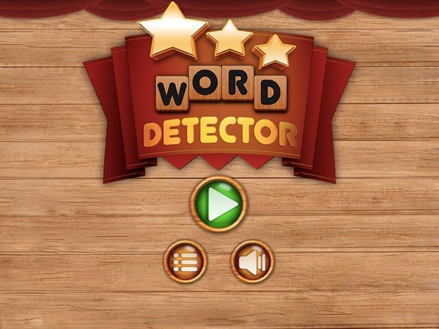 Start screen for the spelling game "Word Detector"