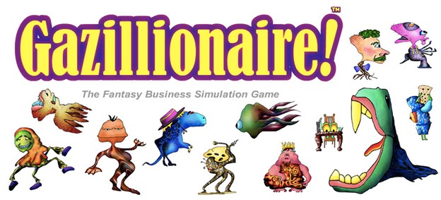 Launch screen for the online game Gazillionaire!