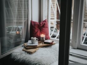 small reading nook by window