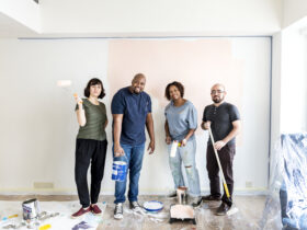people renovating house