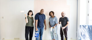 people renovating house