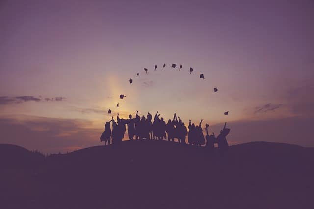 graduates graduation sunset