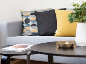 home decor pillows plants living room cozy
