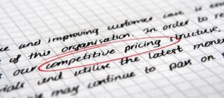 competitive pricing graph paper handwriting business model