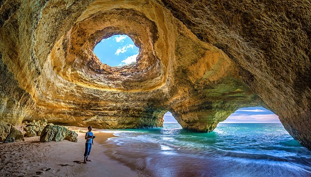 portugal trip travel cave ocean tourist