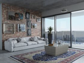 small apartment large windows couch house home decor