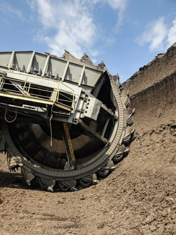 modern mining excavator.