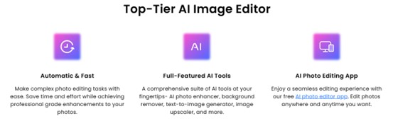 Screenshot of Fotor AI photo editor