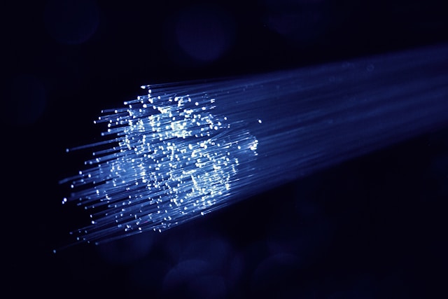 bundle of fiber optic cables