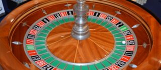 roulette wheel and chips.