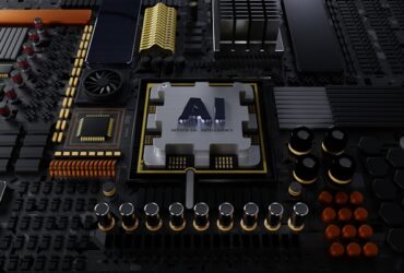 motherboard with a chipset that has AI printed on it.