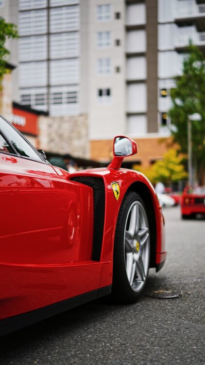 Ferrari front corner with logo.