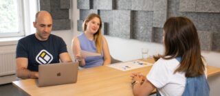 woman being interviewed for a job.