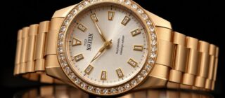 gold and diamond watch.