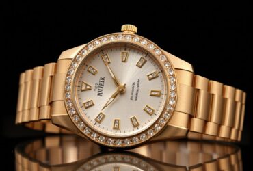 gold and diamond watch.