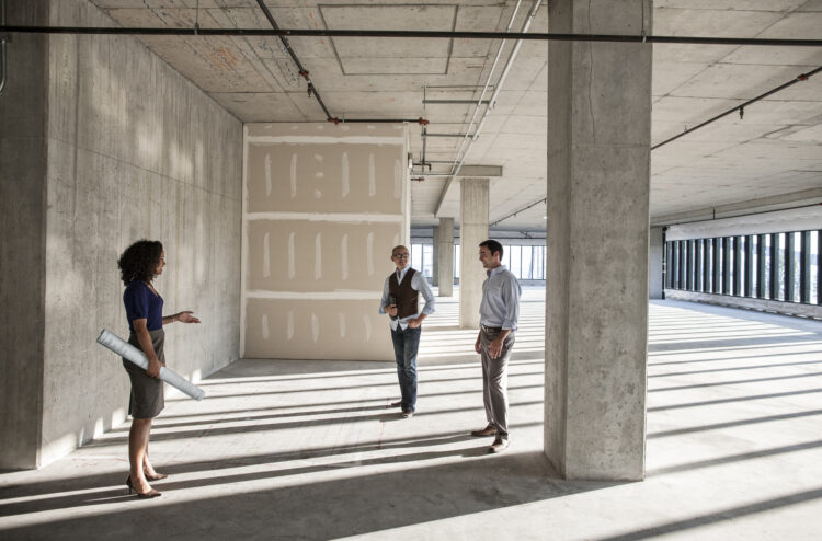 Retail business construction site