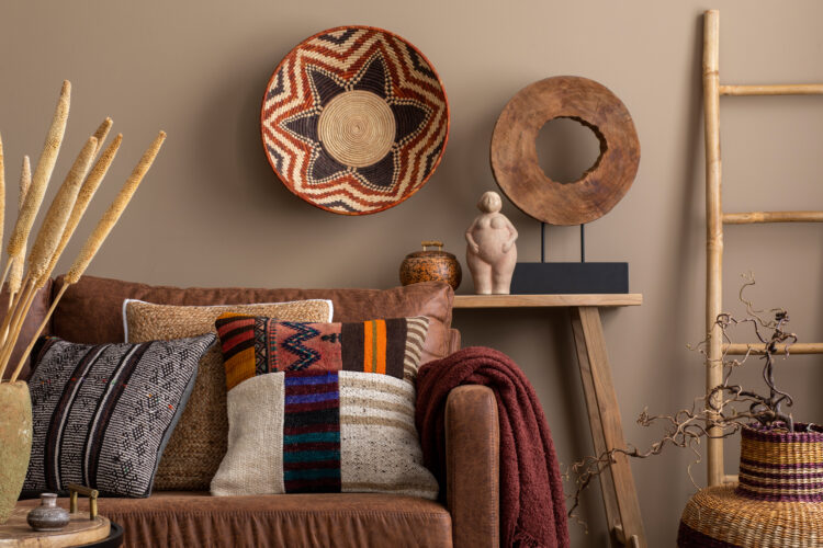 earthy home living room decor
