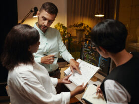 programmers discussing website design